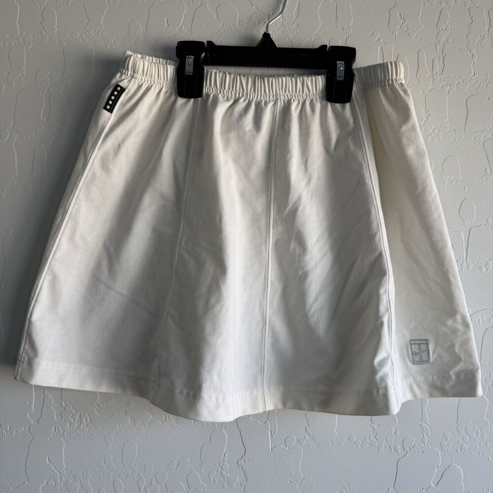 Vintage Nike Alpha Project White Tennis Skirt Mini 5-Dot Logo S Y2K